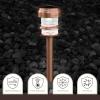 image:imageOutdoor Solar Lights  4Pack StainlessSteel LED Lights for Gardens Pathways and Patios  WeatherResistant Stake Lighting by Pure Garden Copper