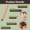image:imageOutdoor Solar Lights  4Pack StainlessSteel LED Lights for Gardens Pathways and Patios  WeatherResistant Stake Lighting by Pure Garden Copper