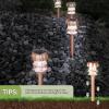 image:imageOutdoor Solar Lights  4Pack StainlessSteel LED Lights for Gardens Pathways and Patios  WeatherResistant Stake Lighting by Pure Garden Copper