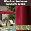 image:image9FT Round Patio Umbrella  Easy Crank Vented Canopy Outdoor Umbrella for Shade  For Deck Balcony Porch Backyard or Pool by Pure Garden Maroon Red