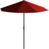image:image9FT Round Patio Umbrella  Easy Crank Vented Canopy Outdoor Umbrella for Shade  For Deck Balcony Porch Backyard or Pool by Pure Garden Maroon Red