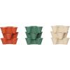 image:imageSet of 3 Stacking Planter Tower  3Tier Space Saving Flower Pots  IndoorOutdoor Vertical Herb and Vegetable Planter by Pure Garden Sand Stone