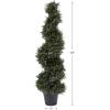 image:imageArtificial Tree  4FT Spiral Cypress Topiary Tree with Pot  UVProtected Indoor or Outdoor Fake Plants for Home or Porch Decor by Pure GardenGreen
