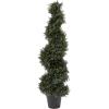 image:imageArtificial Tree  4FT Spiral Cypress Topiary Tree with Pot  UVProtected Indoor or Outdoor Fake Plants for Home or Porch Decor by Pure GardenGreen