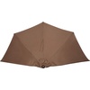 image:imageHalf Umbrella Outdoor Patio Shade  9 ft Patio Umbrella with Easy Crank  Small Canopy for Balcony Table or Deck by Pure Garden BeigeBrown