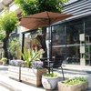 image:imageHalf Umbrella Outdoor Patio Shade  9 ft Patio Umbrella with Easy Crank  Small Canopy for Balcony Table or Deck by Pure Garden BeigeBrown