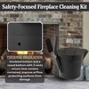 image:imagePure Garden Ash Bucket with Lid Broom and Shovel Black 11x122x11