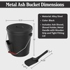 image:imagePure Garden Metal Ash Bucket and Shovel Black 475Gallon