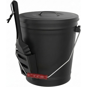 image:imagePure Garden Metal Ash Bucket and Shovel Black 475Gallon
