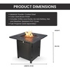 image:imagePropane Fire Pit  30Inch Outdoor Fireplace  50000 BTU Firepit  Fire Table with Electric Ignition Lava Rocks and Cover by Pure Garden Brown