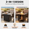 image:imagePropane Fire Pit  30Inch Outdoor Fireplace  50000 BTU Firepit  Fire Table with Electric Ignition Lava Rocks and Cover by Pure Garden Brown