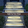 image:imageSolar Step Lights for Outside 6Pack  LED Solar Stair Lights Outdoor Waterproof IP67 Outdoor Lighting for Walkways Deck Front Door Entryway Garden Pathways or Porch by Pure Garden