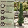 image:imagePure Garden Faux Tree Boxwood Topiary Plant Set of 2  50Inch Spiral Artificial Tree with Realistic Leaves and Planter  Indoor and Outdoor Artificial Plants for Home Decor