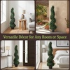 image:imagePure Garden Faux Tree Boxwood Topiary Plant Set of 2  50Inch Spiral Artificial Tree with Realistic Leaves and Planter  Indoor and Outdoor Artificial Plants for Home Decor