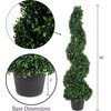 image:imagePure Garden Faux Tree Boxwood Topiary Plant Set of 2  50Inch Spiral Artificial Tree with Realistic Leaves and Planter  Indoor and Outdoor Artificial Plants for Home Decor