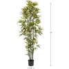 image:imagePure Garden Set of 2 Artificial Bamboo Trees  6FT Fake Plants with Adjustable Leaves  Faux Plants Indoor for Home Restaurant or Office Dcor
