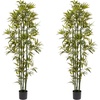 image:imagePure Garden Set of 2 Artificial Bamboo Trees  6FT Fake Plants with Adjustable Leaves  Faux Plants Indoor for Home Restaurant or Office Dcor