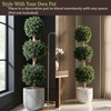 image:imagePure Garden Set of 2 Artificial Trees  5FT Hedyotis Topiary Fake Plants in Weighted Pots  Faux Plants for Indoor Display or Front Porch Decor60 Set of 2