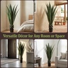 image:imagePure Garden Set of 2 Giant Agave Faux Plants  52Inch Fake Succulents with Pots  Artificial Trees Blend Southwestern Style with Modern Home DecorGreen  Black
