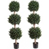 image:imagePure Garden Set of 2 Artificial Trees  5FT Hedyotis Topiary Fake Plants in Weighted Pots  Faux Plants for Indoor Display or Front Porch Decor60 Set of 2