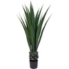 image:imagePure Garden Set of 2 Giant Agave Faux Plants  52Inch Fake Succulents with Pots  Artificial Trees Blend Southwestern Style with Modern Home DecorGreen  Black