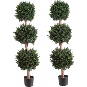 image:imagePure Garden Set of 2 Artificial Trees  5FT Hedyotis Topiary Fake Plants in Weighted Pots  Faux Plants for Indoor Display or Front Porch Decor60 Set of 2