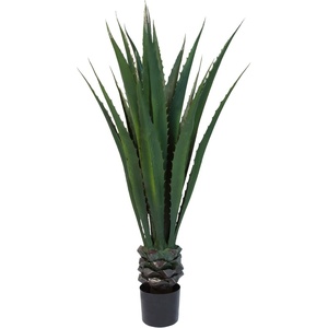 image:imagePure Garden Set of 2 Giant Agave Faux Plants  52Inch Fake Succulents with Pots  Artificial Trees Blend Southwestern Style with Modern Home DecorGreen  Black