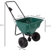 image:imagePure Garden Lawn and Garden Spreader  66 Pound Capacity Walk Behind Rotary Broadcast Dispenser for Fertilizer Grass Seed Sand and Salt