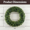 image:imagePure Garden 195Inch Boxwood Wreath Set of 2  Round UV Resistant Artificial Spring Winter Fall or Summer Wreath  IndoorOutdoor Summer Wreaths for Front Door195