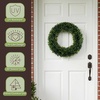 image:imagePure Garden 195Inch Boxwood Wreath Set of 2  Round UV Resistant Artificial Spring Winter Fall or Summer Wreath  IndoorOutdoor Summer Wreaths for Front Door195