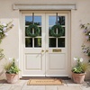 image:imagePure Garden 195Inch Boxwood Wreath Set of 2  Round UV Resistant Artificial Spring Winter Fall or Summer Wreath  IndoorOutdoor Summer Wreaths for Front Door195