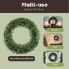 image:imagePure Garden 195Inch Boxwood Wreath Set of 2  Round UV Resistant Artificial Spring Winter Fall or Summer Wreath  IndoorOutdoor Summer Wreaths for Front Door24