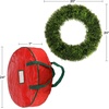 image:imagePure Garden Front Door Wreath and Storage Bag  20Inch Artificial Foxtail Fern Wreath and Zippered Tote with Handles  Farmhouse Greenery DecorGreen