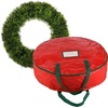 image:imagePure Garden Front Door Wreath and Storage Bag  20Inch Artificial Foxtail Fern Wreath and Zippered Tote with Handles  Farmhouse Greenery DecorGreen
