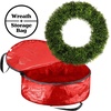 image:imagePure Garden Front Door Wreath and Storage Bag  20Inch Artificial Foxtail Fern Wreath and Zippered Tote with Handles  Farmhouse Greenery DecorGreen