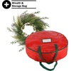 image:imagePure Garden Front Door Wreath and Storage Bag  21Inch Artificial Fern Wreath and Zippered Tote with Handles  Farmhouse Greenery Dcor