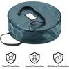 image:imagePure Garden Front Door Wreath and Storage Bag  21Inch Artificial Fern Wreath and Zippered Tote with Handles  Farmhouse Greenery Dcor195 Boxwood  Blue Bag