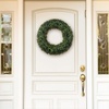 image:imagePure Garden Front Door Wreath and Storage Bag  21Inch Artificial Fern Wreath and Zippered Tote with Handles  Farmhouse Greenery Dcor195 Boxwood  Blue Bag