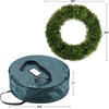 image:imagePure Garden Front Door Wreath and Storage Bag  21Inch Artificial Fern Wreath and Zippered Tote with Handles  Farmhouse Greenery Dcor20 Foxtail Fern  Blue Bag