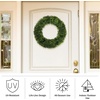 image:imagePure Garden Front Door Wreath and Storage Bag  21Inch Artificial Fern Wreath and Zippered Tote with Handles  Farmhouse Greenery Dcor20 Foxtail Fern  Blue Bag