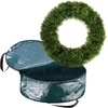 image:imagePure Garden Front Door Wreath and Storage Bag  21Inch Artificial Fern Wreath and Zippered Tote with Handles  Farmhouse Greenery Dcor20 Foxtail Fern  Blue Bag