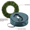 image:imagePure Garden Front Door Wreath and Storage Bag  21Inch Artificial Fern Wreath and Zippered Tote with Handles  Farmhouse Greenery Dcor20 Foxtail Fern  Blue Bag