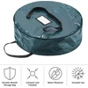 image:imagePure Garden Front Door Wreath and Storage Bag  21Inch Artificial Fern Wreath and Zippered Tote with Handles  Farmhouse Greenery Dcor21 Fern  Blue Bag