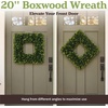 image:imagePure Garden Square Boxwood Wreath for Front Door Green 20