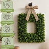 image:imagePure Garden Square Boxwood Wreath for Front Door Green 20