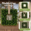image:imagePure Garden Square Boxwood Wreath for Front Door Green 20