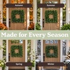 image:imagePure Garden Square Boxwood Wreath for Front Door Green 20