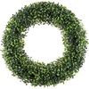 image:imagePure Garden 195Inch Boxwood Wreath Set of 2  Round UV Resistant Artificial Spring Winter Fall or Summer Wreath  IndoorOutdoor Summer Wreaths for Front Door195