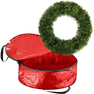 image:imagePure Garden Front Door Wreath and Storage Bag  20Inch Artificial Foxtail Fern Wreath and Zippered Tote with Handles  Farmhouse Greenery DecorGreen