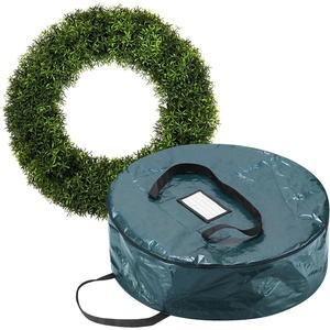 image:imagePure Garden Front Door Wreath and Storage Bag  21Inch Artificial Fern Wreath and Zippered Tote with Handles  Farmhouse Greenery Dcor20 Foxtail Fern  Blue Bag